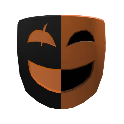 Orange Halloween Jester Mask