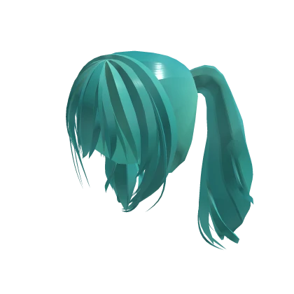 Miku Messy Twintails Hair green shine metallic