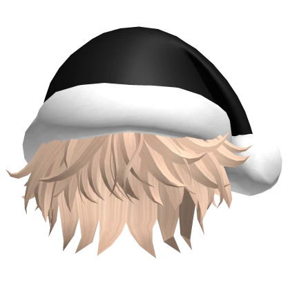 Santa Hat With Messy Boy Blonde Hair