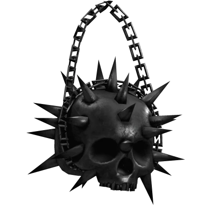 Spiked Goth Hanging Chain Skull 