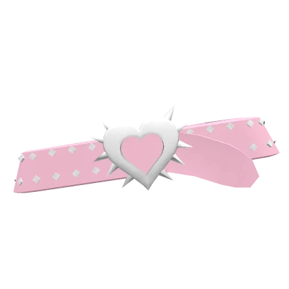 Y2K Pink Spiked Heart Belt 3.0