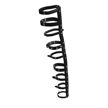 Emo Goth Black Studded Leg Straps w/ Spikes