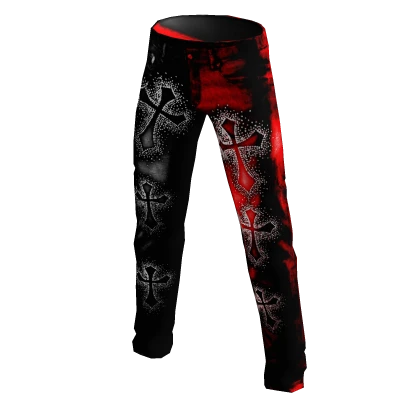 Black and red Y2K pants