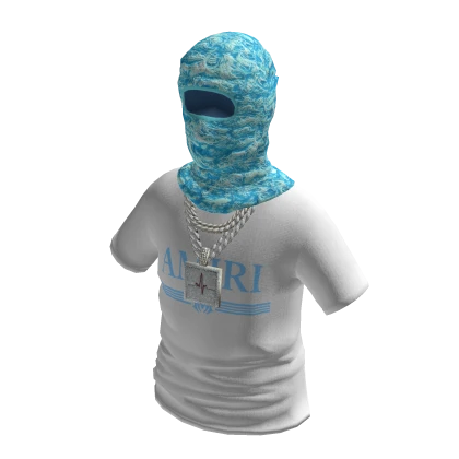 Amiri t shirt with chain balaclava 