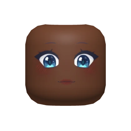 Cute Blue Eyes Mask-Reddish Brown Skin Tone