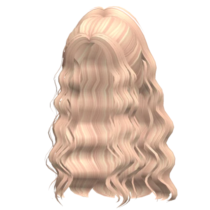 Blond Wavy Ponytail Hair /w Long Wavy Bangs