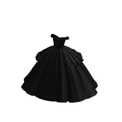 Black Puffy victorian ball gown