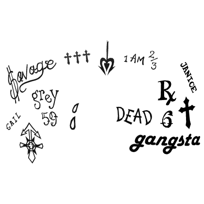 Scrim Face Tattoo Rapper