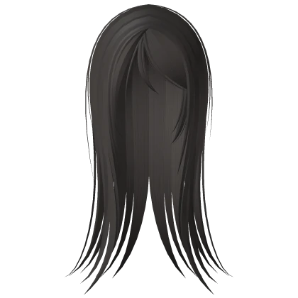 ♰ vampire goth emo wispy long straight hair brown