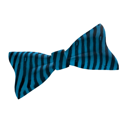 blue oversized zebra print cute scene gyaru bow