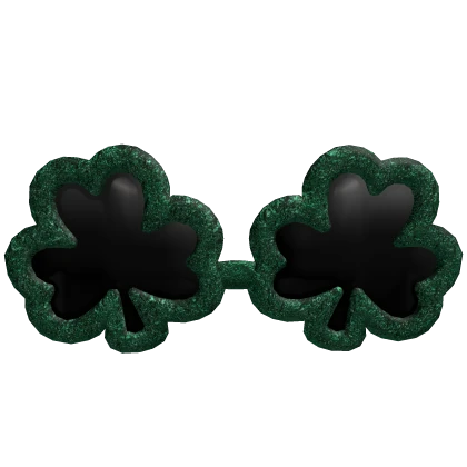 St. Patrick's Day Glitter Shamrock Clover Glasses