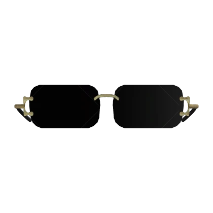 y2k black cartier shades designer w/ gold