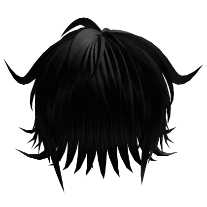 Black Messy Layered Spiky Scene Anime Hair