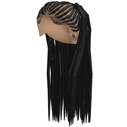 ⚜️• Fulani pigtails Braids (Black)