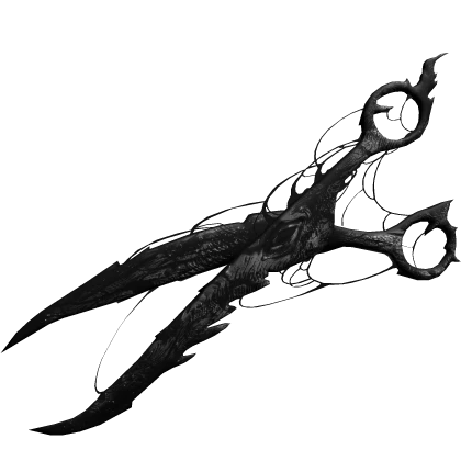 Horrifying Black Creature Scissors Back
