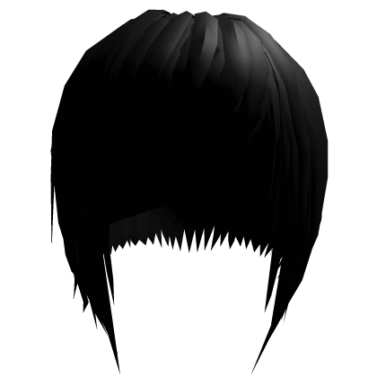 black spiky short emo hair with side bangs