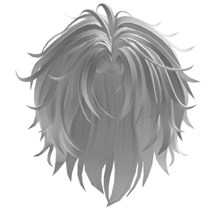 Messy White Anime Hair