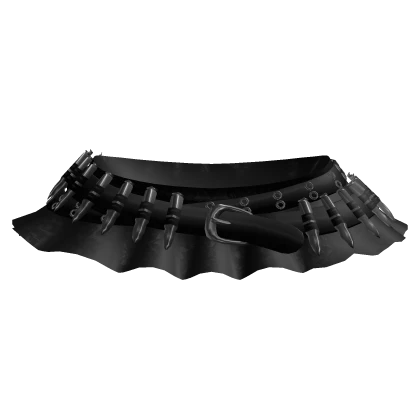 gothic mini skirt w bullet belt layered 3.0 black