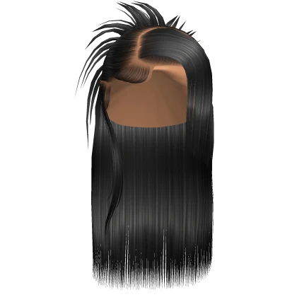 ☆ | Black Spiky Half Updo