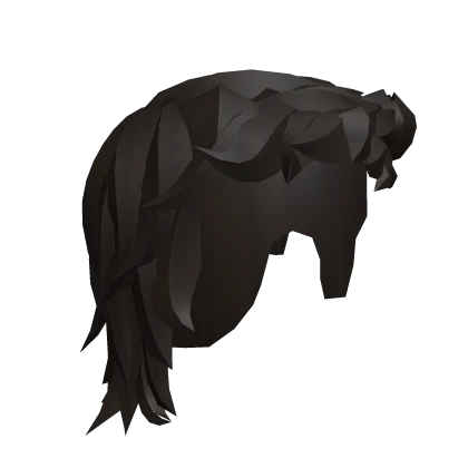 Messy Spiked Dark Brown Classic Mullet