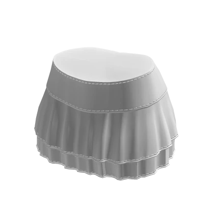 White Low Waisted Ruffled Mini Party Skirt