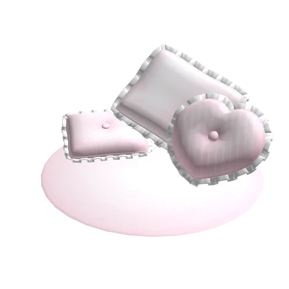 ୨୧: kawaii carpet with pillows pink & white