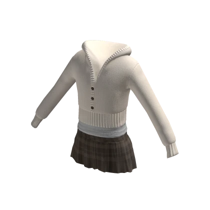 White Hoodie and Skirt