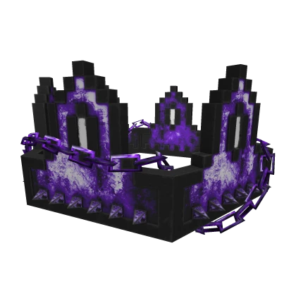 Amethyst Purple Goth Chained 8-Bit Crown