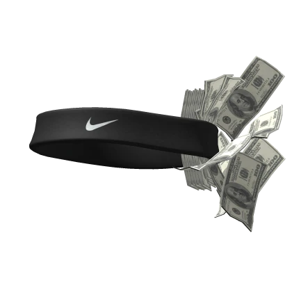 black sports money headband V2