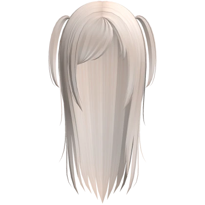 long wispy side bangs hair with pigtails in blonde