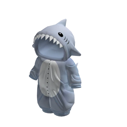 Cute Plushie Shark Onesie - Light Blue