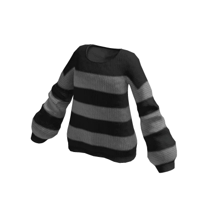 Knit Striped Sweater Oversized