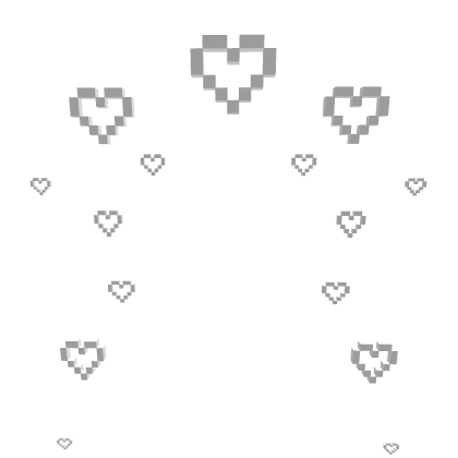 Confetti In Heart Pixel (White)