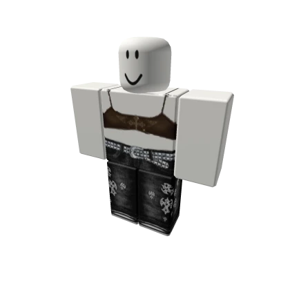 Y2K Brown Cross Tanktop And Jeans 