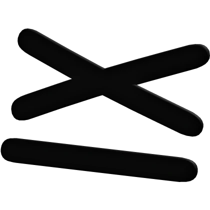 ♡ ꒰ black crossed line hair clips ꒱