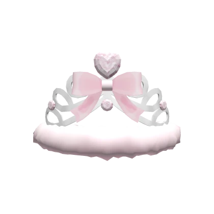 ♡ : pretty pink fuzzy princess tiara