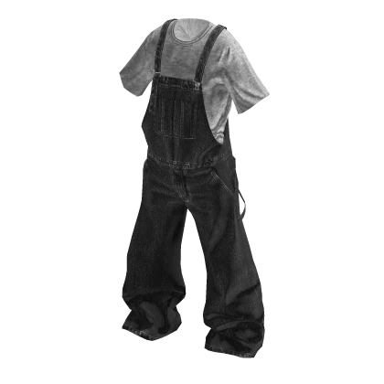 💗DENIM BIB OVERALLS_BLACK