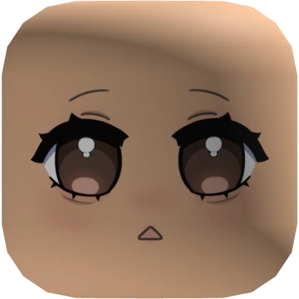 Cute Shocked Anime Chibi Face Mask