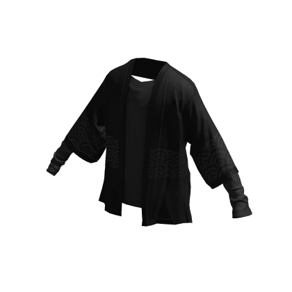 Japanese Techwear Cardigan Black