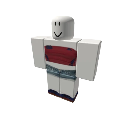 matching red and navy blue tube top w samba ✮