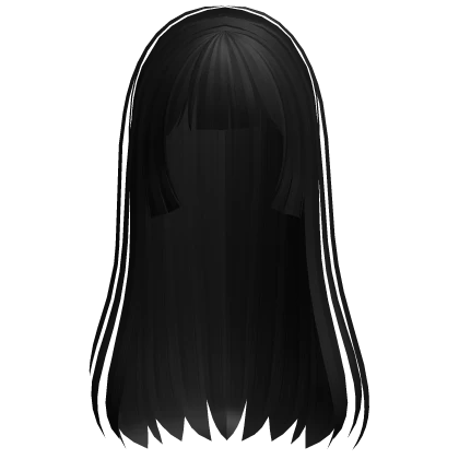 ♡ : kawaii straight hair in black