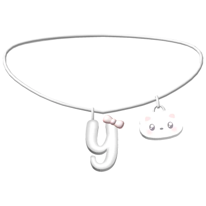 ♡ y initial kitty necklace 3.0