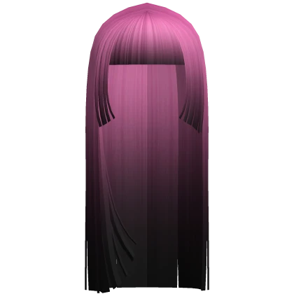 ☆ goth y2k emo vampire hime cut hot pink to black