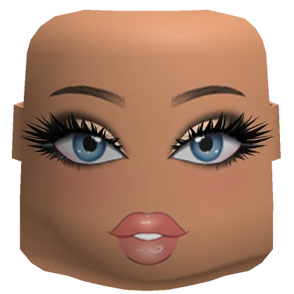 Tan bratty mask w/ blue eyes (Narrow head)