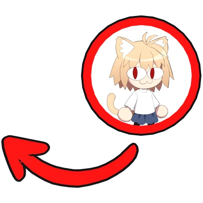 neko arc pointing meme circle