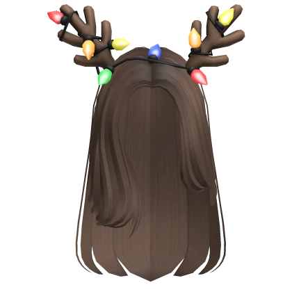 Christmas Reindeer Long Elegant Hair (Brown)