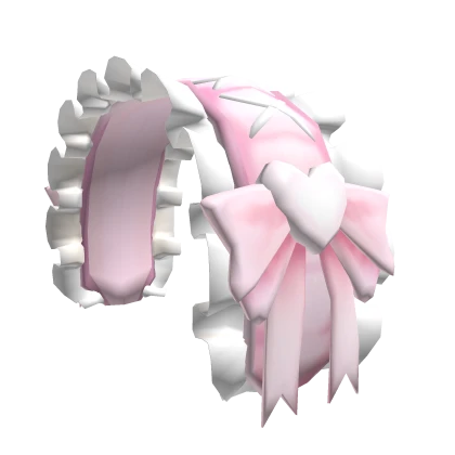 ♡ pink kawaii cat maid ruffled headband