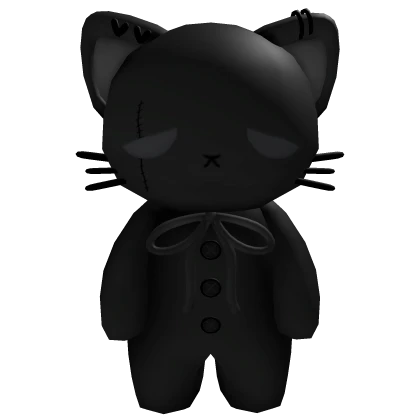 ♡ emo kawaii sad kitty plush