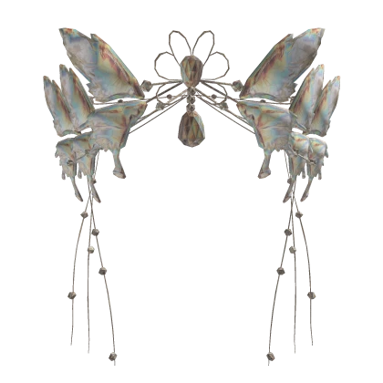 White Fairy Butterfly Goddess Tiara