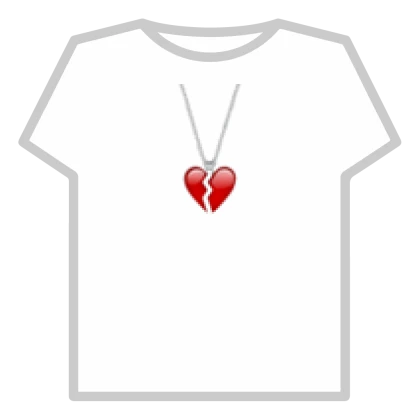 Emoji necklace Broken heart